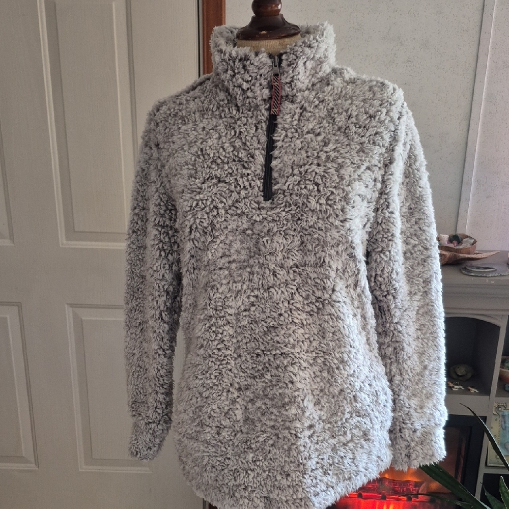 Weatherproof Light Gray Half Zip Pullover